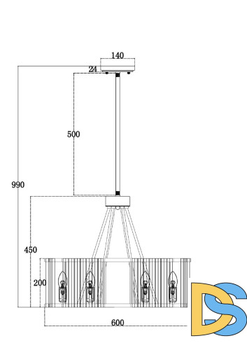 Подвесная люстра Maytoni Solar MOD087PL-06G