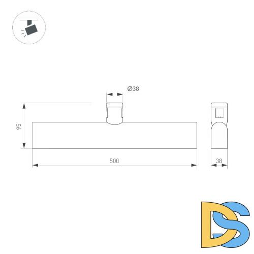 Трековый светильники Arlight ART-APRIORI-FLAT-L500-15W Day4000 039399