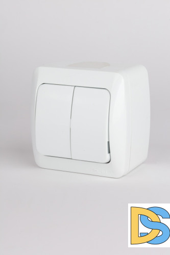 Выключатель двухклавишный ELBI Alsu 504-010200-202