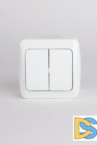 Выключатель двухклавишный ELBI Alsu 504-010200-202