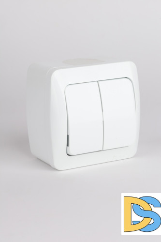 Выключатель двухклавишный ELBI Alsu 504-010200-202