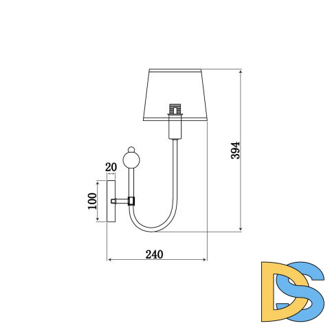 Бра Vele Luce Fabio VL1933W01