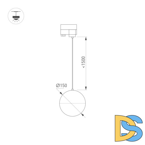 Трековый светильник Arlight LGD-Emisfero-Track-Hang-4TR-R150-11W Warm3000 035940
