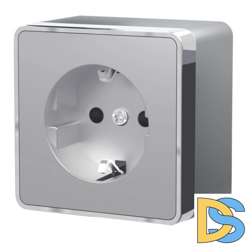 Розетка с заземлением Werkel Gallant серебряный W5071006 4690389167157