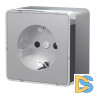Розетка с заземлением Werkel Gallant серебряный W5071006 4690389167157