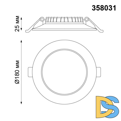 Встраиваемый светодиодный светильник Novotech Luna 358031