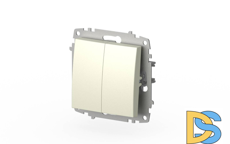 Выключатель двухклавишный ELBI Zena Vega 609-010300-202