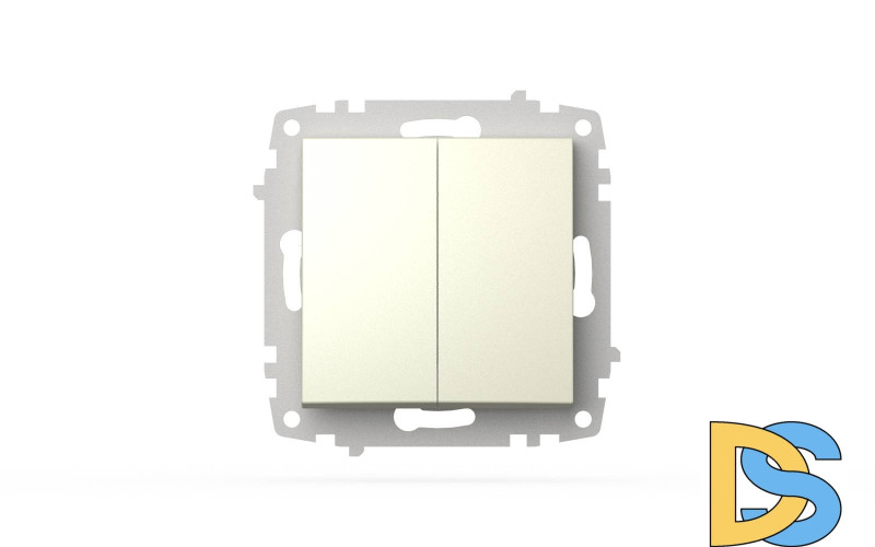 Выключатель двухклавишный ELBI Zena Vega 609-010300-202