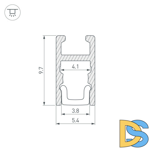 Алюминиевый профиль Arlight ARH-Micro-0510-2000 Anod 036385