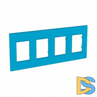 Рамка 4-ая (четверная), Голубика, серия Unica Quadro, Schneider Electric