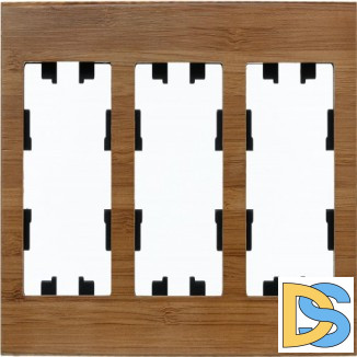 Рамка 3-ая (тройная), Дерево Бамбук, серия Atlas Design Nature, Schneider Electric