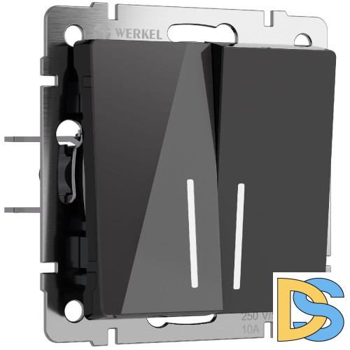 Выключатель двухклавишный с подсветкой Werkel 4690389197659 W1120148 a064038