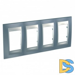 Рамка 4-ая (четверная), Грэй/Алюминий (металл), серия UNICA TOP/CLASS, Schneider Electric