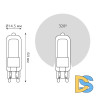 Лампа светодиодная Gauss G9 5.5W 3000K прозрачная 107809105