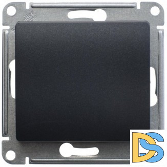 Выключатель 1-клавишный, перекрестный (с трех мест), Антрацит, серия Glossa, Schneider Electric