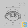 Встраиваемый светильник Maytoni Flint DL101-GU10-TRS-W