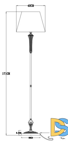 Торшер Arte Lamp Gracie A7301PN-1PB