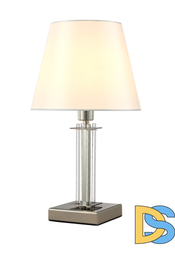 Настольная лампа Crystal Lux Nicolas NICOLAS LG1 NICKEL/WHITE