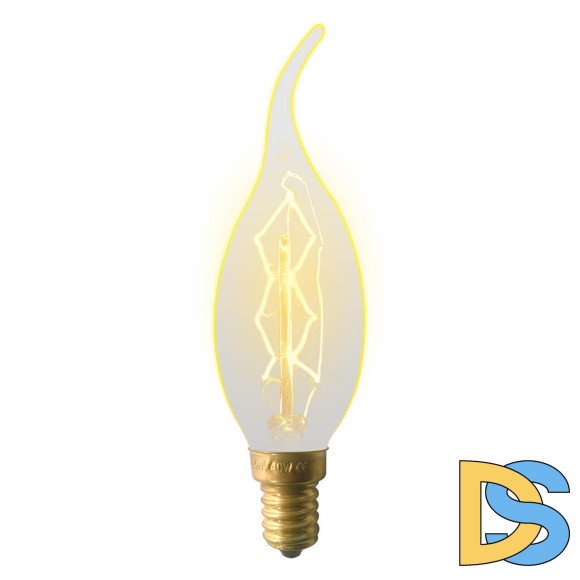 Лампа накаливания Uniel E14 60W золотистая IL-V-CW35-60/GOLDEN/E14 ZW01 UL-00000483