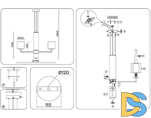 Подвесная люстра Ambrella Light High Light Heigh Light LH56003