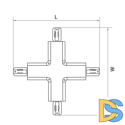 Коннектор X-образный Lightstar Barra 504146