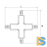 Коннектор X-образный Lightstar Barra 504146