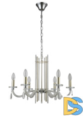 Подвесная люстра Crystal Lux AURELIO SP6 GOLD+CHROME/TRANSPARENT