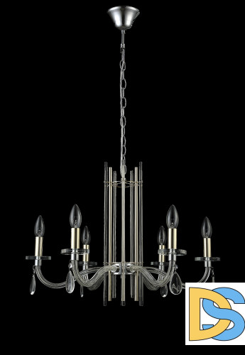 Подвесная люстра Crystal Lux AURELIO SP6 GOLD+CHROME/TRANSPARENT