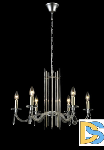 Подвесная люстра Crystal Lux AURELIO SP6 GOLD+CHROME/TRANSPARENT