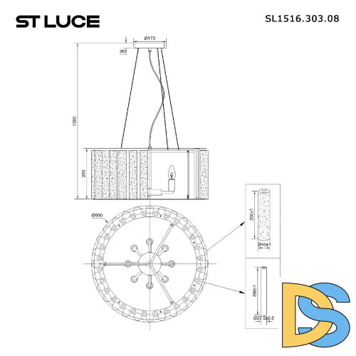 Подвесная люстра ST Luce DeLight Collection SL1516.303.08