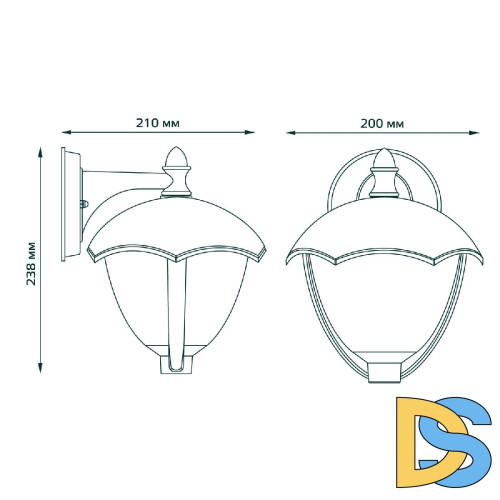 Уличный настенный светильник Gauss Aura GD028