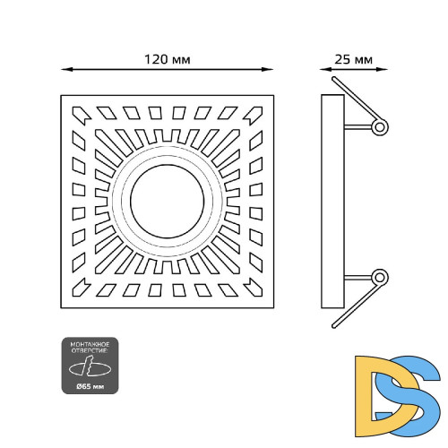 Встраиваемый светильник Gauss Backlight BL127