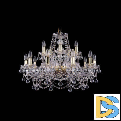 Подвесная люстра Bohemia Ivele Crystal 1411/10+5/240 G Balls