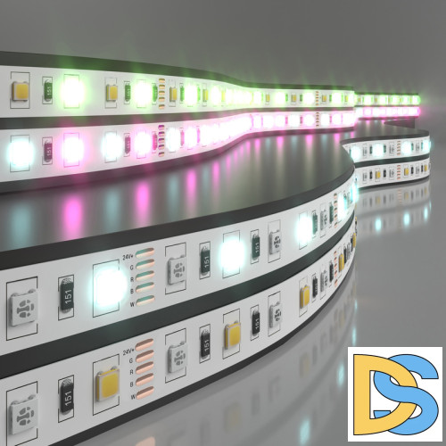 Светодиодная лента Elektrostandard 24V 14,4W 60Led 5050+5050 IP20 MIX RGB/холодный белый, 5м 4690389172274