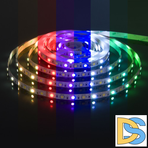 Светодиодная лента Elektrostandard 24V 14,4W 60Led 5050+5050 IP20 MIX RGB/холодный белый, 5м 4690389172274