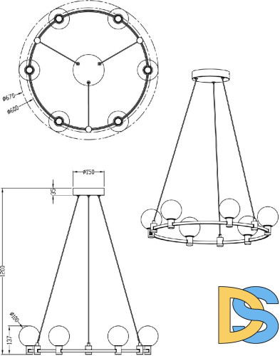Подвесная люстра Freya Urban FR4005PL-06G