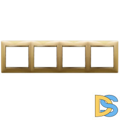 Рамка 4-постовая Legrand Valena матовое золото 770304