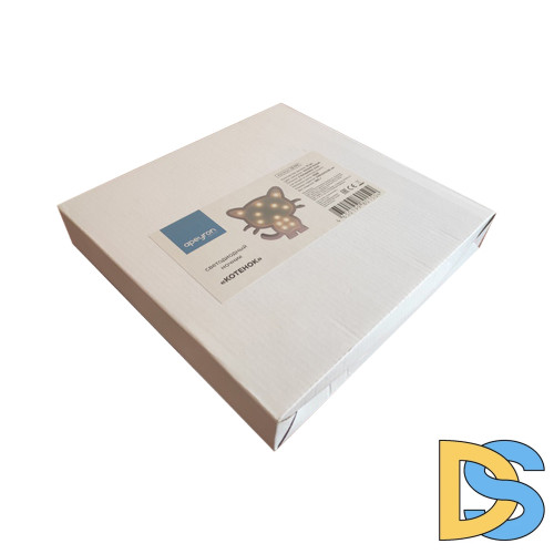 Светодиодный ночник Apeyron Котенок теплый белый 2хААА МДФ 12-173