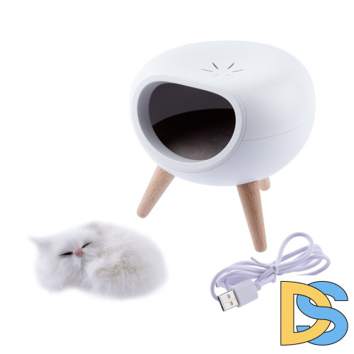 Светильник-ночник ЭРА Котик белый NLED-467-1W-W Б0052814