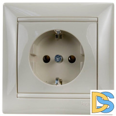Розетка 2К+3 Legrand Valena 16A 250V с/з слоновая кость 774323