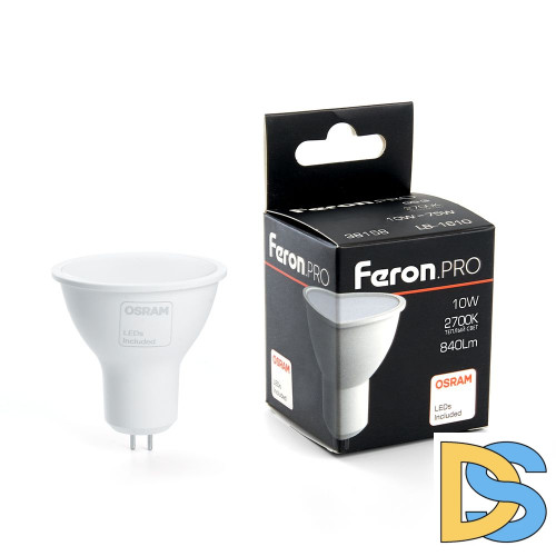 Лампа светодиодная Feron G5.3 10W 2700K матовая LB-1610 38158
