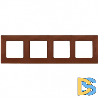 Рамка Legrand Etika 4-постовая какао 672574