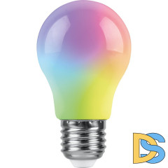 Лампа светодиодная Feron LB-375 E27 3W матовый RGB плавная сменая цвета 38118