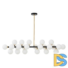 Люстра на штанге Lumina Deco Marsiada LDP 6033-24 BK+GD