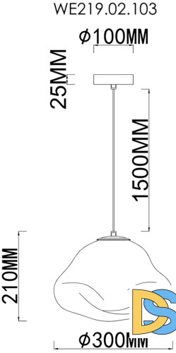 Подвесной светильник Wertmark Isola WE219.02.103