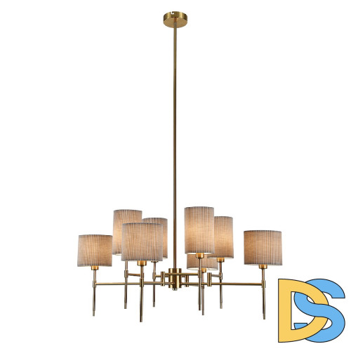 Люстра на штанге Indigo Plisse 13033/8R Brass V000537