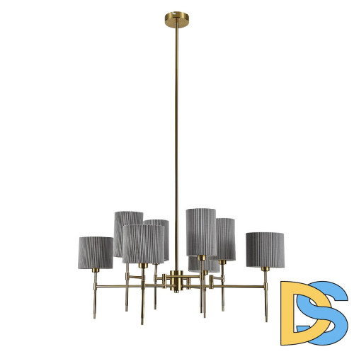 Люстра на штанге Indigo Plisse 13033/8R Brass V000537