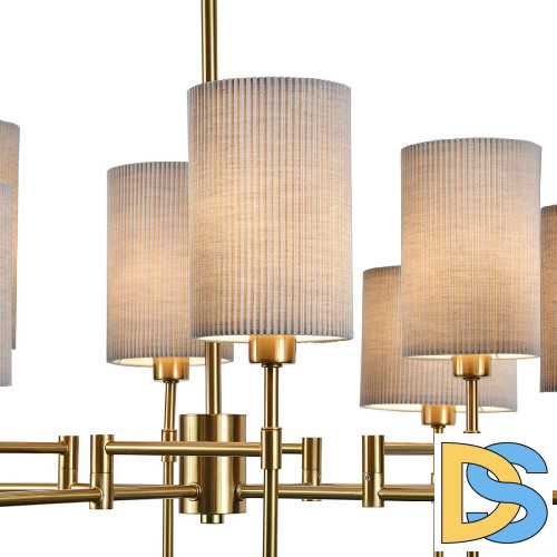 Люстра на штанге Indigo Plisse 13033/8R Brass V000537