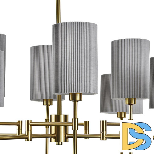 Люстра на штанге Indigo Plisse 13033/8R Brass V000537