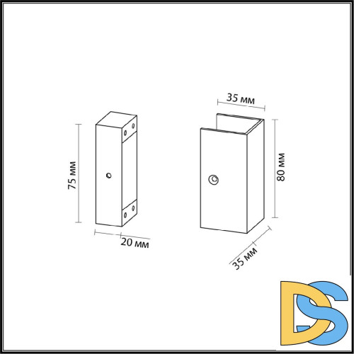 Фиксатор для накладного монтажа (двухсторонний) Odeon Light Hightech Fino 7006/2F